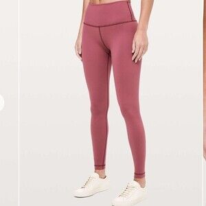 Lululemon Wunder Under Hi-Rise Tight Full-On Luxtreme 28" Misty merlot size 6